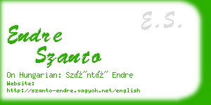 endre szanto business card